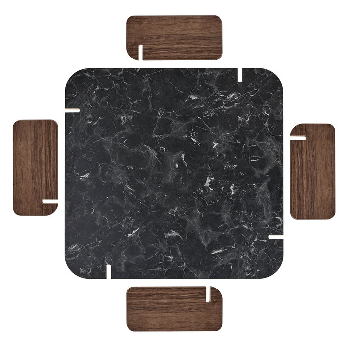Nordure Mesa de Café Marais - Lotus, Venezia Walnut
